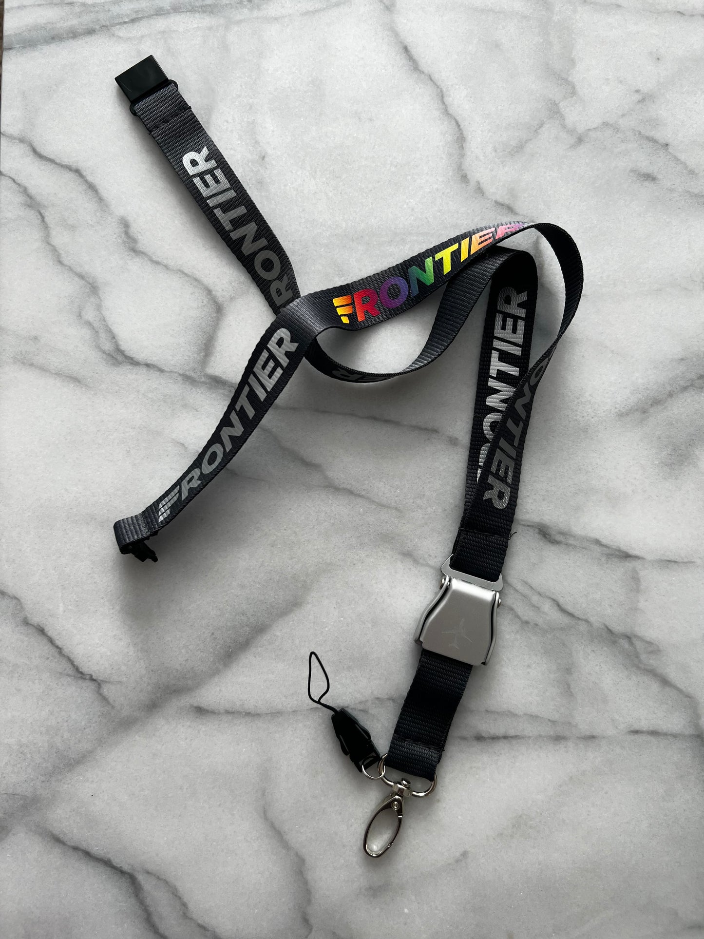 F9 Seatbelt Extension Lanyard - Silver and Pride