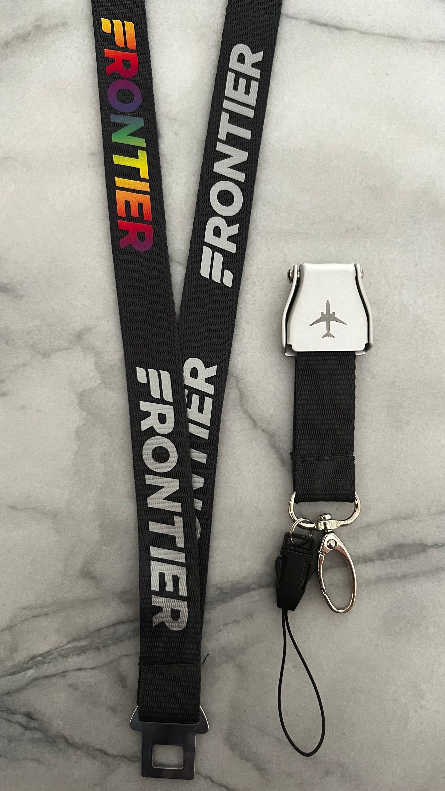 F9 Seatbelt Extension Lanyard - Silver and Pride