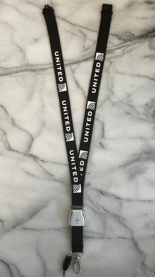 United Airlines Seatbelt Extension Lanyard