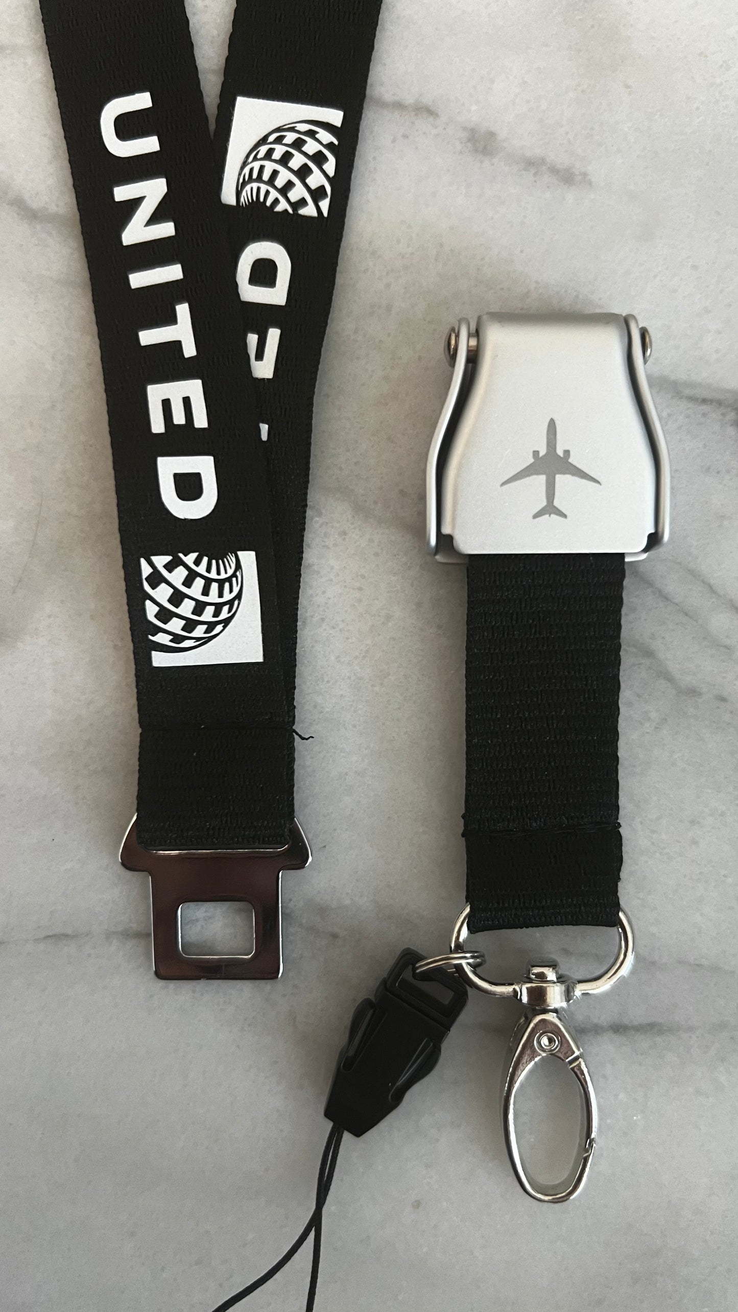 United Airlines Seatbelt Extension Lanyard