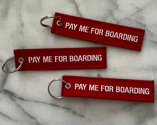 Pay Me For Boarding Bag Tag